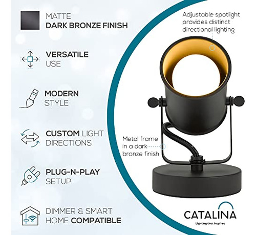 Iluminación Catalina, Lámpara De Acento Moderna Multipropósi