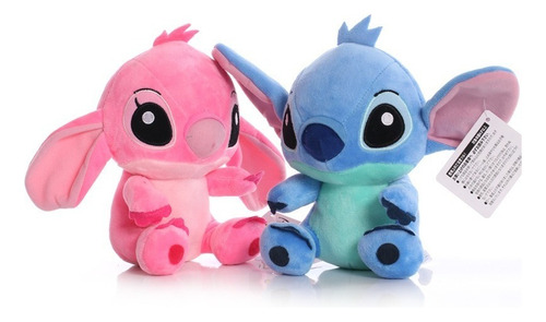 Pack 2 Peluches Stitch Y Angel - Pareja Lilo Y Stitch 20 Cm