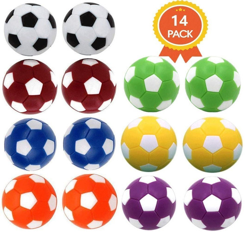 Imagen 1 de 7 de Pelotas Para Futbolito De Colores 14 Bolas Diseño De Balon