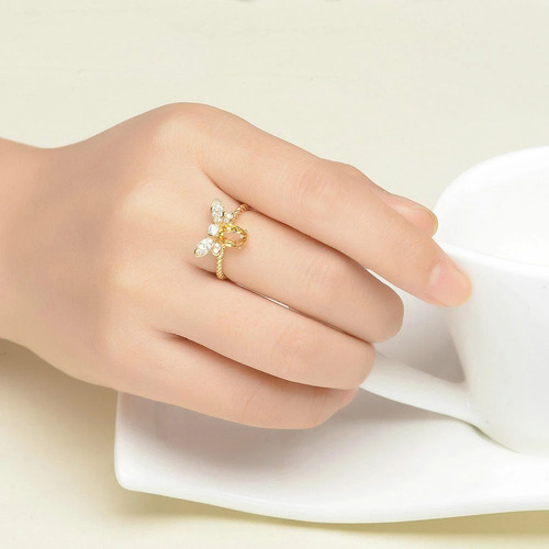 Anillo Oro 18k Plata Y Citrino Amarillo !!!!!!!!