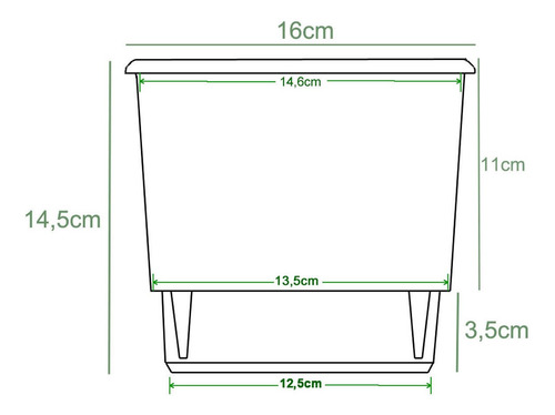 Imagem 6 de 7 de 6 Vasos Raiz Preto N3 Com Suporte Parede E Substrato Adubo