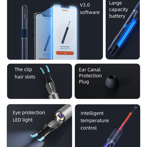 Endoscópio Bebird Note5 Smart Visual Ear Sticks