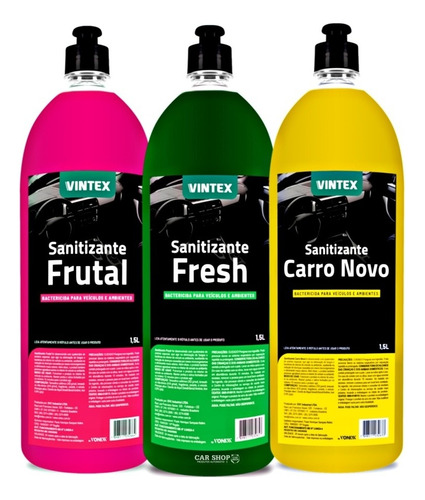 Kit 3 Odorizadores Aromatizante Cheirinho Sanitizante Vintex