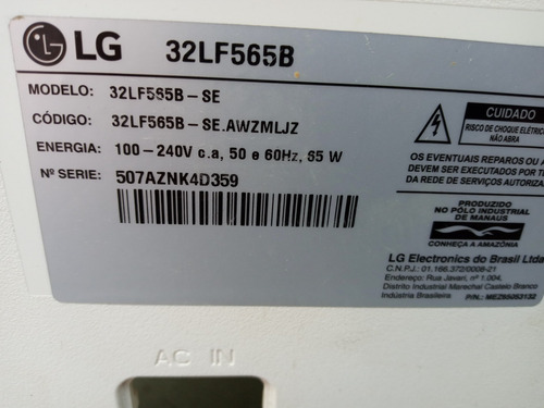 Placa Fonte Tv Lg32lf565b