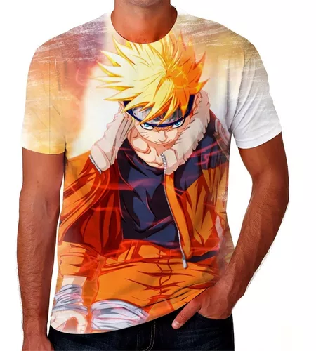 Camiseta Naruto Uzumaki Lamen Piticas Anime Desenho Hokage no Shoptime