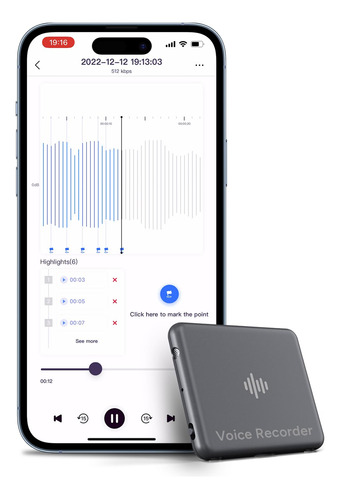 Grabadora De Voz Inteligente De 64 Gb, Grabadora Activada Po