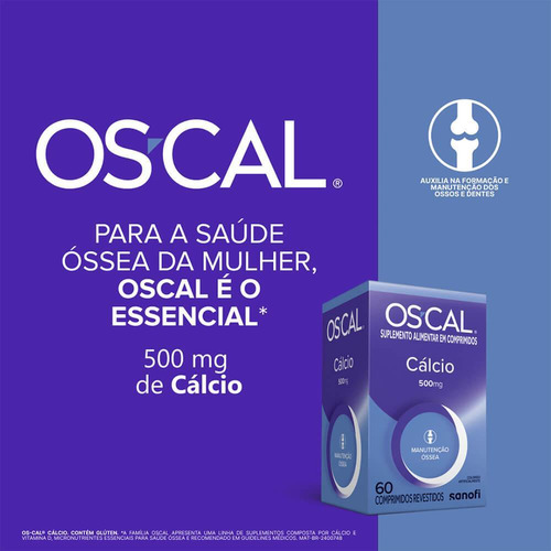 Mobility Oscal 500mg Com 60 Comprimidos Sem Sabor