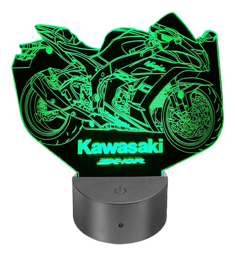 Lámpara Ilusión 3d  Moto Kawasaki Ninja  Zx-10 R + Control R