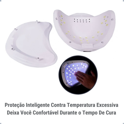 Secador De Unhas 127/220V 48w - Branco - Plugue Da Ue