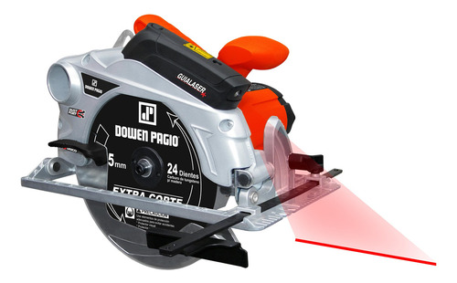 Sierra Circular 185mm Guia Láser 1500w Dowen Pagio 9993624.1 Color Naranja Frecuencia 50 Hz