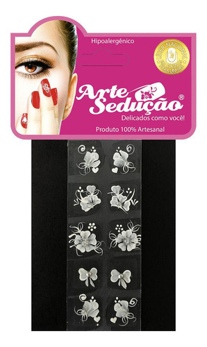 Kit 500 Adesivos Unhas Arte Sedução, Artesanal, Branquinho