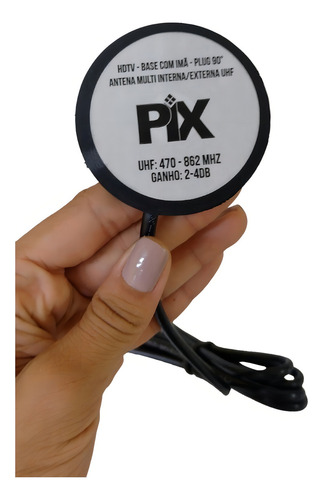 Antena digital interna para TV Full Hdtv 4k con base magnética