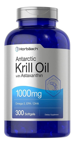 Krill Oil Astaxantina 1000 Mg/300 Caps Omega 3 Epa, Dha
