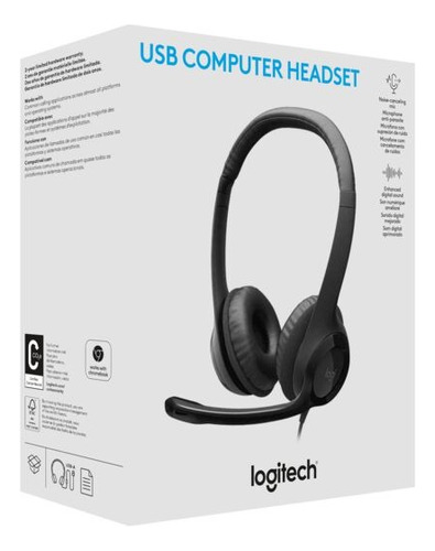 Audifono C/microf. Logitech H390 Usb - Cancelación De Ruido