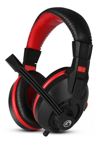 Imagem 2 de 4 de Headset Gamer Marvo Scorpion H8321p Preto E Vermelho - Novo