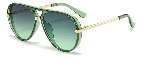 Óculos De Sol Retro Estilo Aviador Verde - R$ 29,64