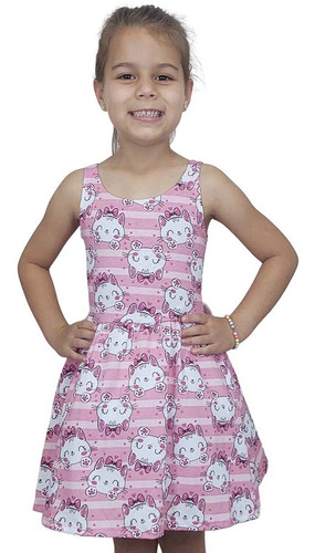 Vestido Infantil De Malha Infantil Várias Cores Katitus