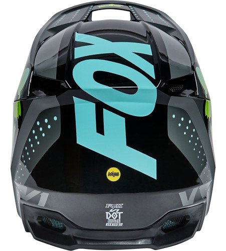 Imagen 3 de 4 de Casco Motocross Fox Niño - Yth V1 Trice #26782 Color Teal Tamaño Del Casco S