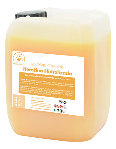 Acondicionador De Keratina 10 Litros