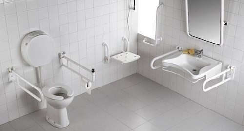Lavatorio Espacio Ferrum Linea Bano Discapacitados Blanco