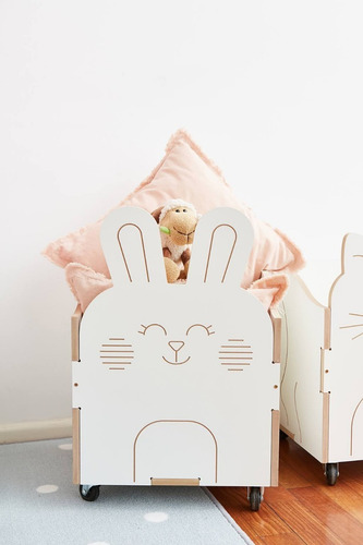 Imagen 7 de 10 de Baul Juguetero Niñas Niños Gatito Osito Conejito Excelentes