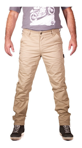 Pantalón Moto Kevlar Blb Mcqueen Caqui Con Protecciones
