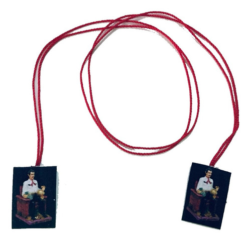 52 Collar Hilo Rojo Escapulario  Poderoso Jesus Malverde