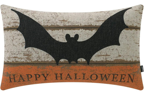 Pl725tr - Funda De Almohada Retro De Halloween De 20 X 12 Pu