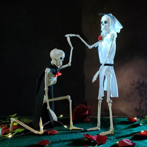 Decoración De Halloween Para Colgar Calaveras De Novios Y No