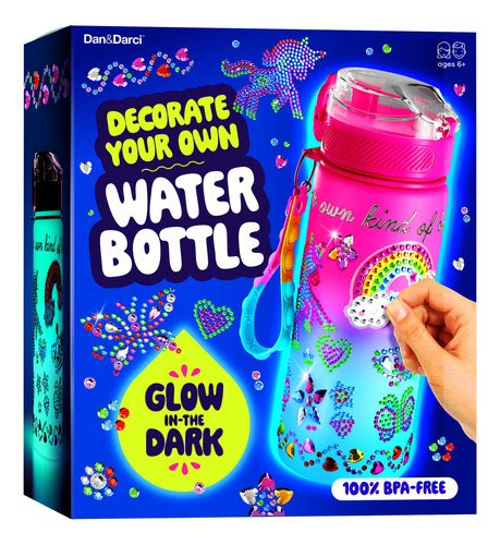 Kit De Decoración De Botellas De Agua Dan&darci Que Brillan