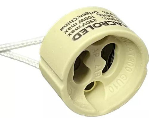  Conector Ceramico Gu10 Macroled Con 15cm De Cable Entelado