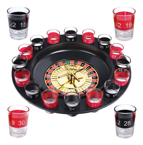 Evelots Vaso De Chupito Para Beber, Juego De Ruleta, Estilo 