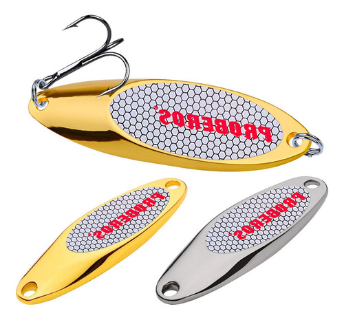 D-y 5 Uds Cucharas De Pesca Cucharas De Fundición De Oro 40g