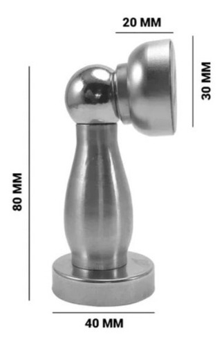 Imagen 2 de 5 de Pack X6 Tope Reten Magnetico Traba Pta. Bronzen Acero Inox.