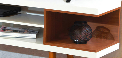 Rack Modular Nordico Escandinavo Led 55 Axel 1.4 Provincia Color Natural Con Blanco