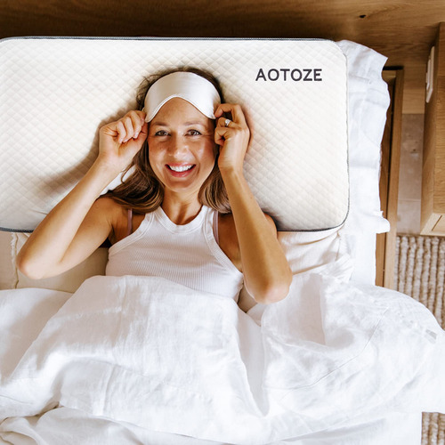 Aotoze La Mejor Almohada Plana Para Un Sueno Profundo, Almoh