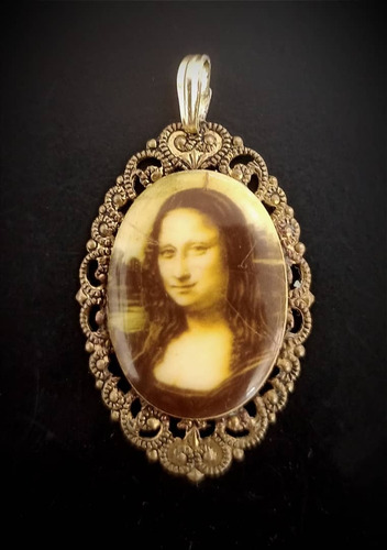 Antiguo Camafeo Italiano De La Mona Lisa Años 40!! Oferta!!!