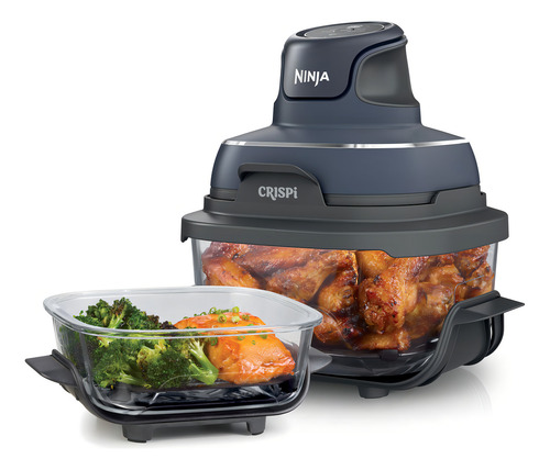 Air Fryer Portátil Ninja Crispi 4 Em 1 1500w Com Recipientes De Vidro, 3.6l E 1.4l, Assa, Reaquece, Air Fry E Recrisp, Vai Ao Micro-ondas, Freezer E Lava Louças.