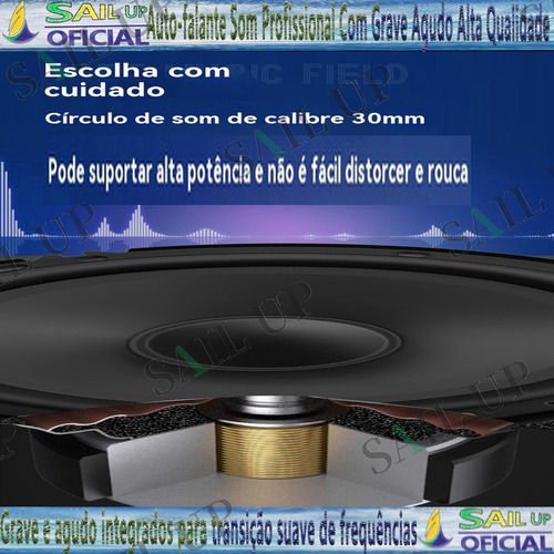 Auto-falante Som Profissional Com Grave Agudo Alta Qualidade