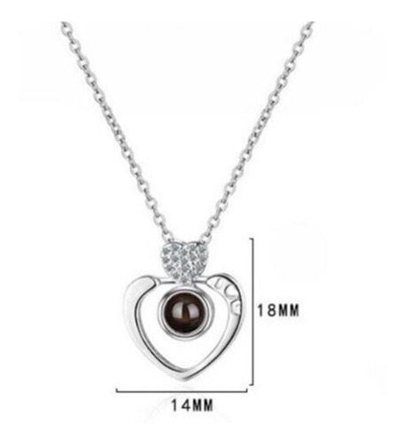 Imagen 3 de 7 de Collar Más Pulsera Te Amo En 100 Idiomas