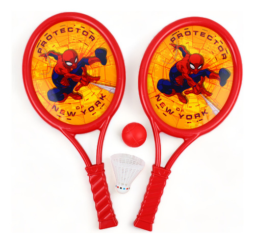  Set Juego Raquetas Spiderman Hombre Araña Juguete Niños 