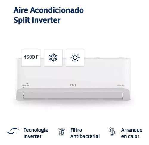 Aire Acondicionado Split F/c Bgh Bsi53wcgt Inverter 4500fr