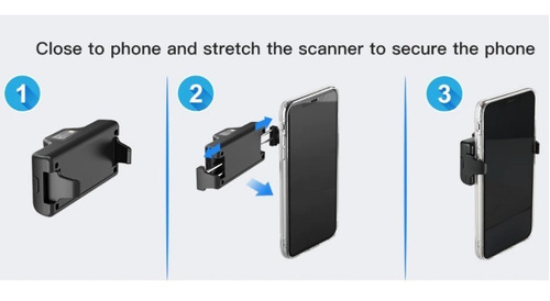 Imagem 9 de 10 de Scanner Portátil 1d2d Leitor Código Acopla A Celular Ey-022