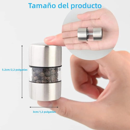 Molino De Sal Y Pimienta De Acero Inoxidable Rellenable