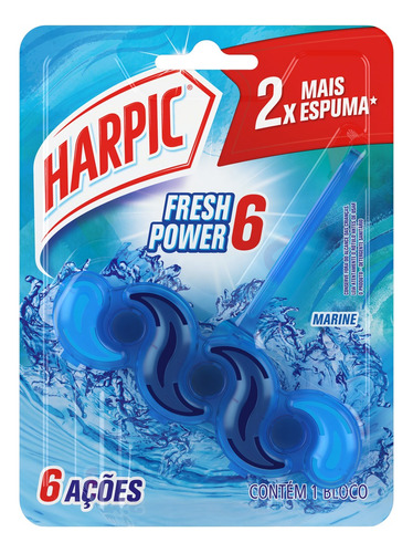 Detergente Sanitário Bloco Marine Harpic Fresh Power 6