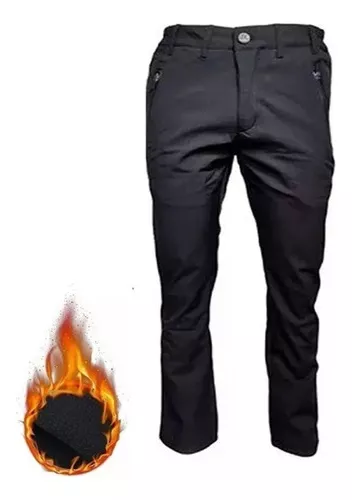 Pantalon Termico Softshell Impermeable Hombre / Mujer Negro