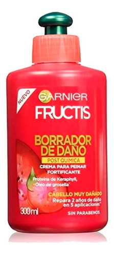 Crema De Peinar Fructis Borrador De Daño 300 Ml