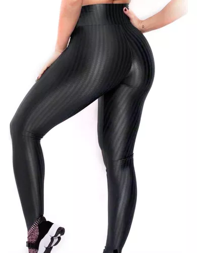 Calça Legging Feminina de Poliamida 3D Academia Fitness e Casual