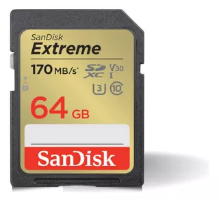 Sandisk Sdxc Extreme Classe 10 170mb/s 64gb 100%original