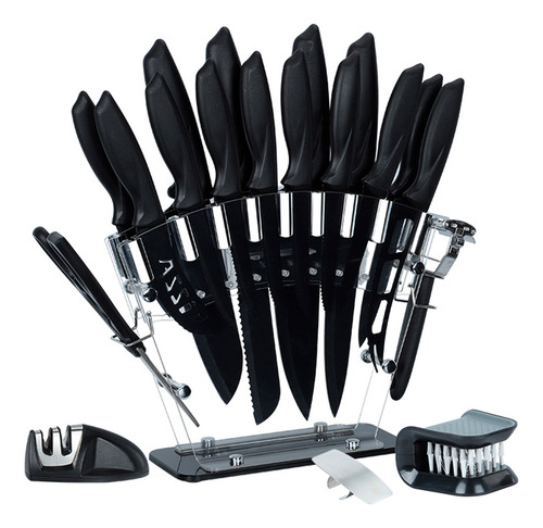 Set 20 Piezas Cocina Gadnic Chef Juego Cuchillos Tijera Afilador Pelapapa